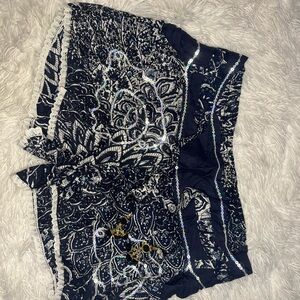 Junglee Billee Elegant Navy Blue Embellished Women's Shorts